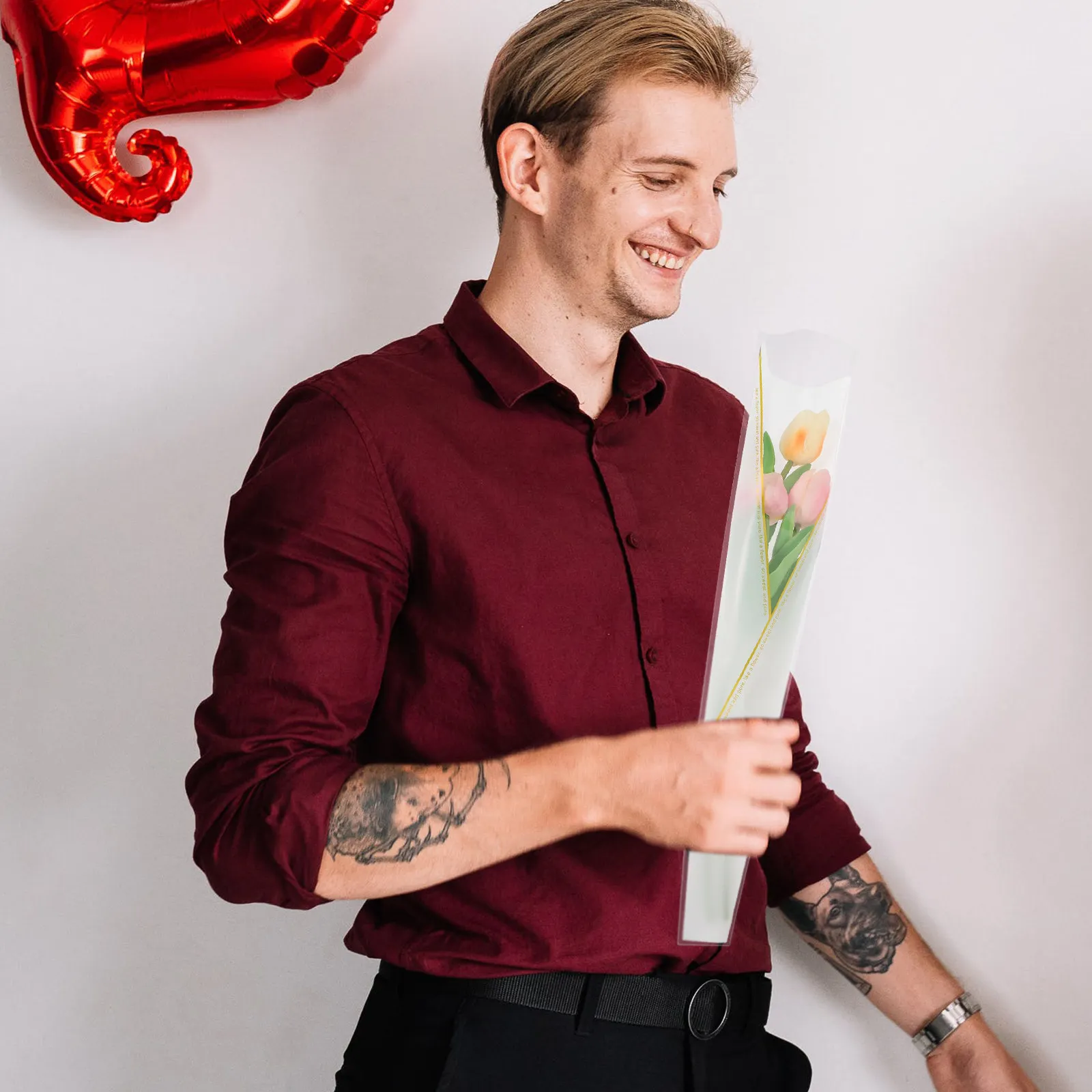 

50 шт. одинарных чехлов для роз, целлофановые пакеты для цветов, подарочные пакеты для небольших букетов для свадебного торжества, рождественской вечеринки