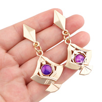 Genshin Impact Anime Yae Miko Vision Cospaly Props Metal Alloy Earring Ear Studs Jewelry Women Accessories Gift for Fans