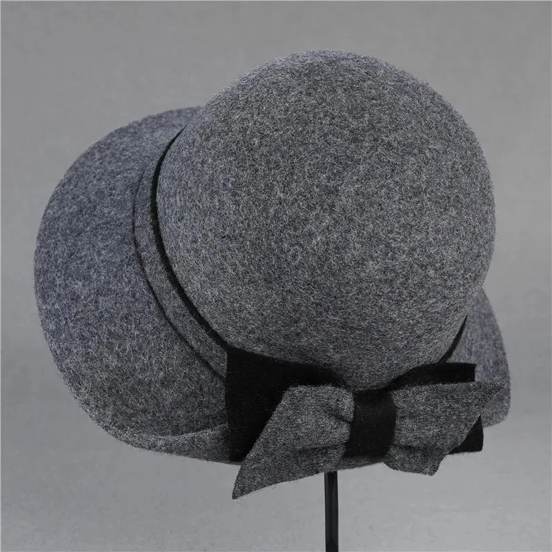 

Autumn And Winter Woolen Basin Hat, Fashionable Retro Temperament, Socialite Top Hat, Middle-Aged And Elderly Fisherman Hat