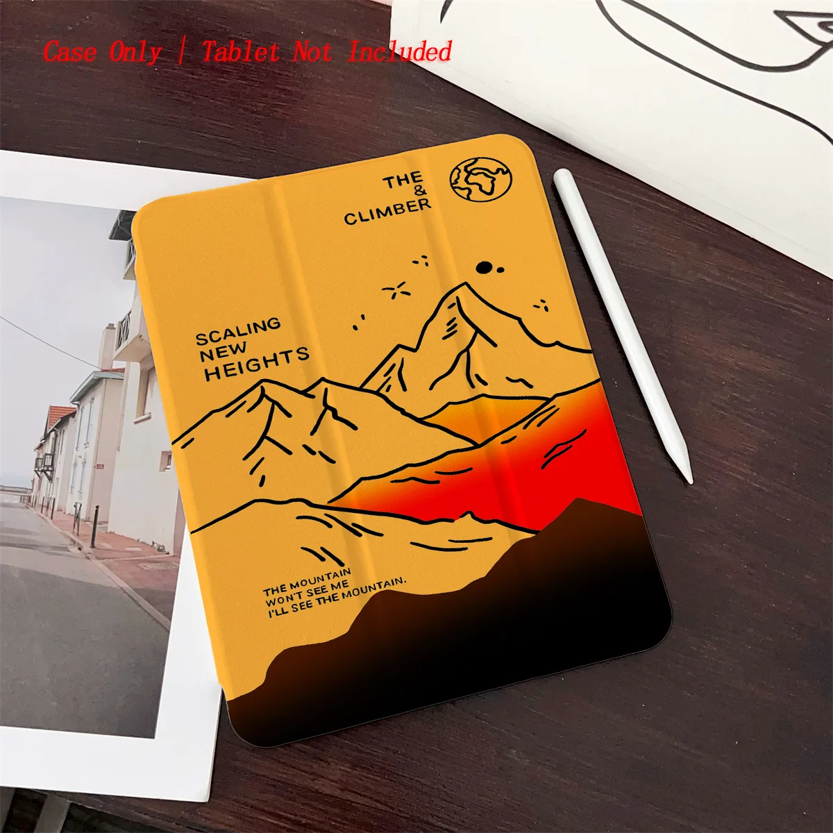 

Painted Volcano Printed iPad Case - 360° Rotating Book Style with Pen Slot, Simple Fresh Design