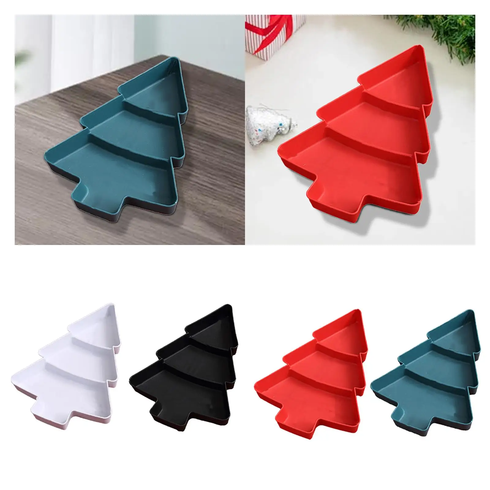 Creative Salad Dessert Tray PP Material Christmas Serving Plate for Holiday Tableware and Gifting