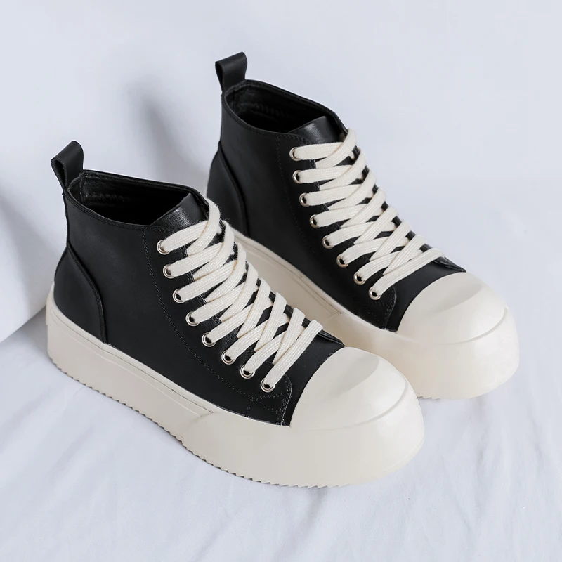 

Men Spring Autumn New Couple Board Shoes niche bread shoes height increasing breathable commuting youth leisure shoes