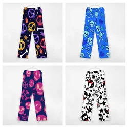 Skulls Halloween Pattern Pajama Pants Mens Womens Lounge Pants Super Soft Unisex Sleep Pajama Bottoms with Pockets Drawstring