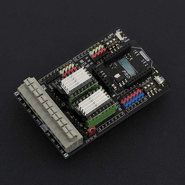 

The two-way stepper motor driver is compatible with the Arduino shield and comes with Xbee