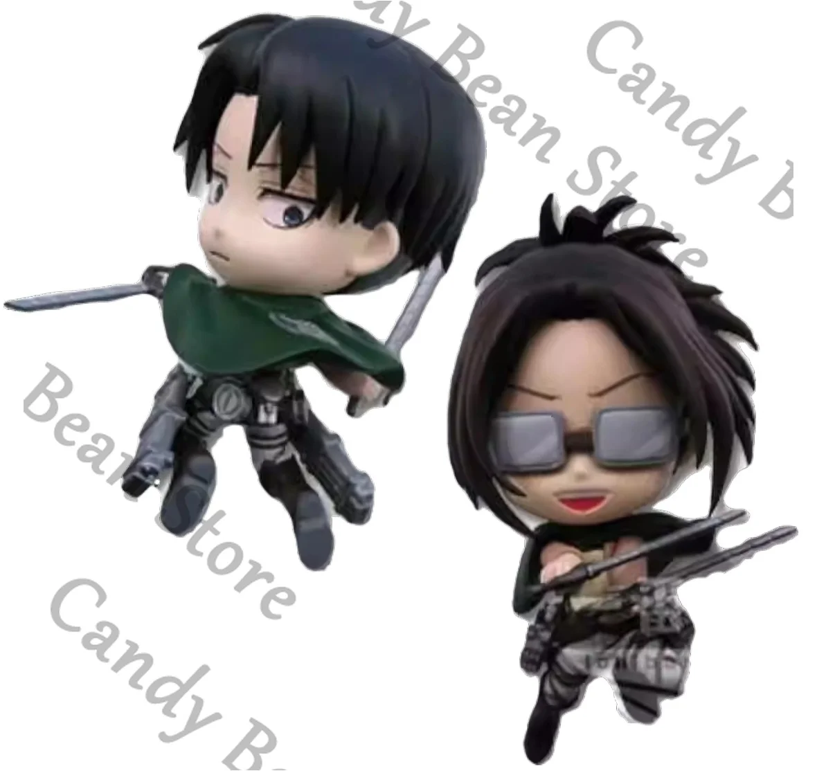 Figura Coleccionable Original de Anime Ataque a los Titanes, Levi Ackerman, Hange Zoe, Versión Q, Modelo de Figura de Dibujos Animados, Adorno, Regalo