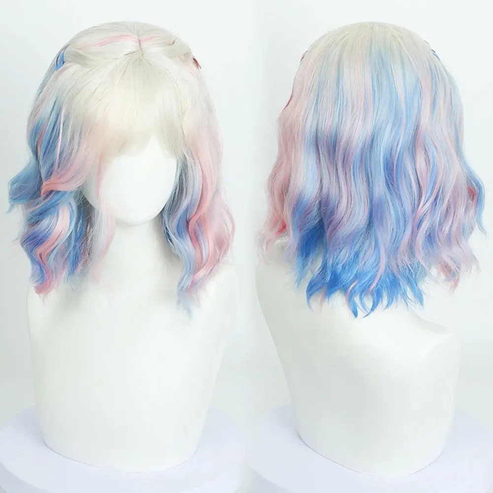 

Cosplay Wig Colored Scalp Short Curly Hair, Themed Party Wig for Women Girls, Perfect for Halloween Carnival Costume