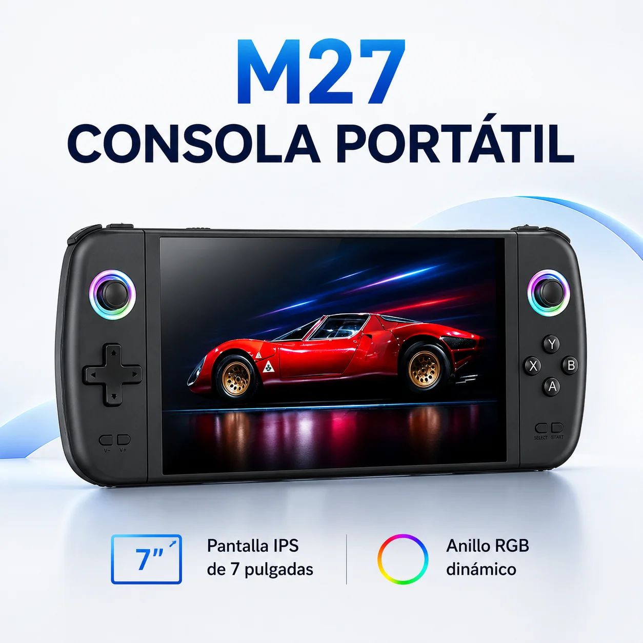 Linux Handheld Game Console Cortex A55 Mali G52 7 Inch IPS Screen Dual 3D Joystick Portable Retro Gaming Player
