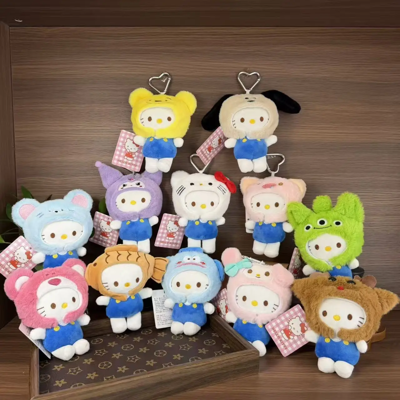 

Sanrio Kawaii Hello Kitty Plush Dolls Toys Kuromi My Melody Cinnamoroll Soft Stuffed animals Anime Pillow Cartoon Decor Kids