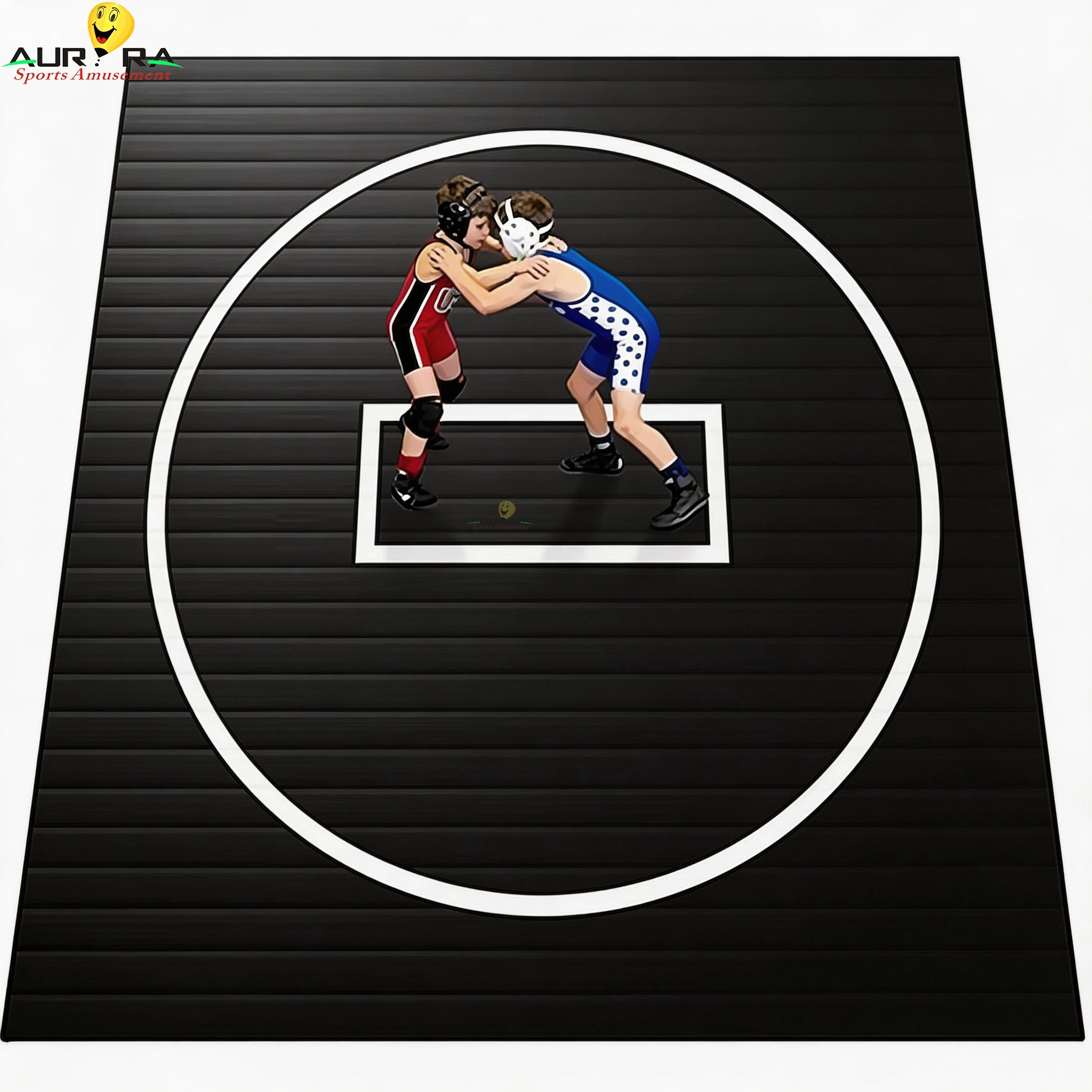 Inflatable Wrestling Mat 10x10 Giant Thick Gymnastics Tumbling Air Pump For Home Safe Adults Exercise Gear Fit