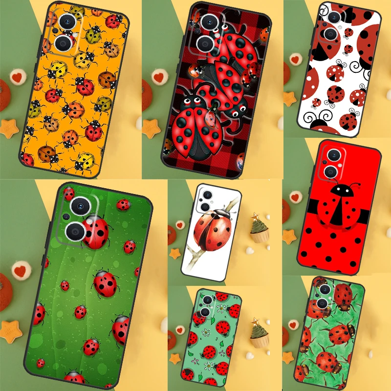 Ladybug Beetle Case For OPPO Reno 8 7 6 5 4 Lite 10 Pro 11F 4Z 5Z 8T OPPO Find X2 X3 X5 Lite X6 Pro Cover