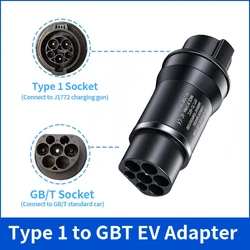 Teschev Type1 to GBT Adapter EV Charger Adaptor 32A J1772 to GBT EVSE Charging Adaptor Electric Vehicle Car Charger Connector