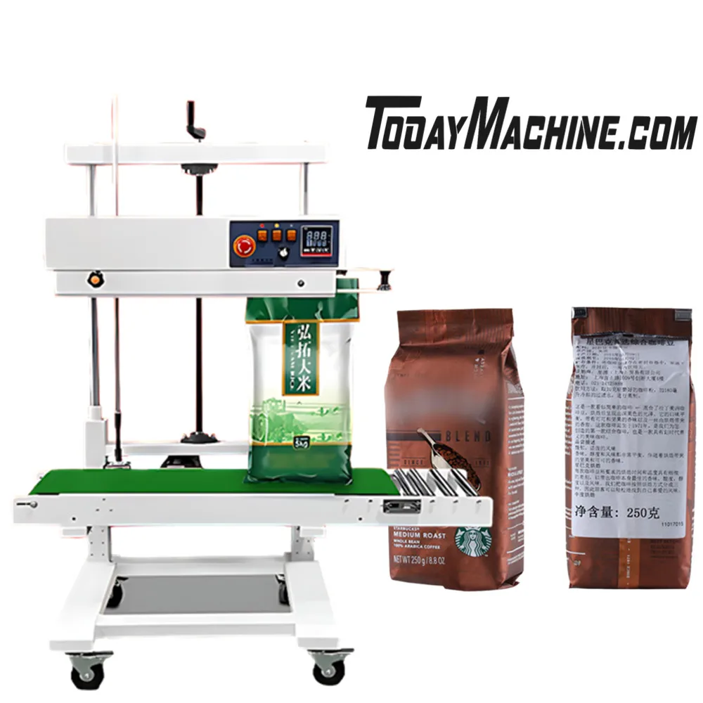 Automatic Continuous Seal and Print Expiration Date Packing Machine for Plastic Bag