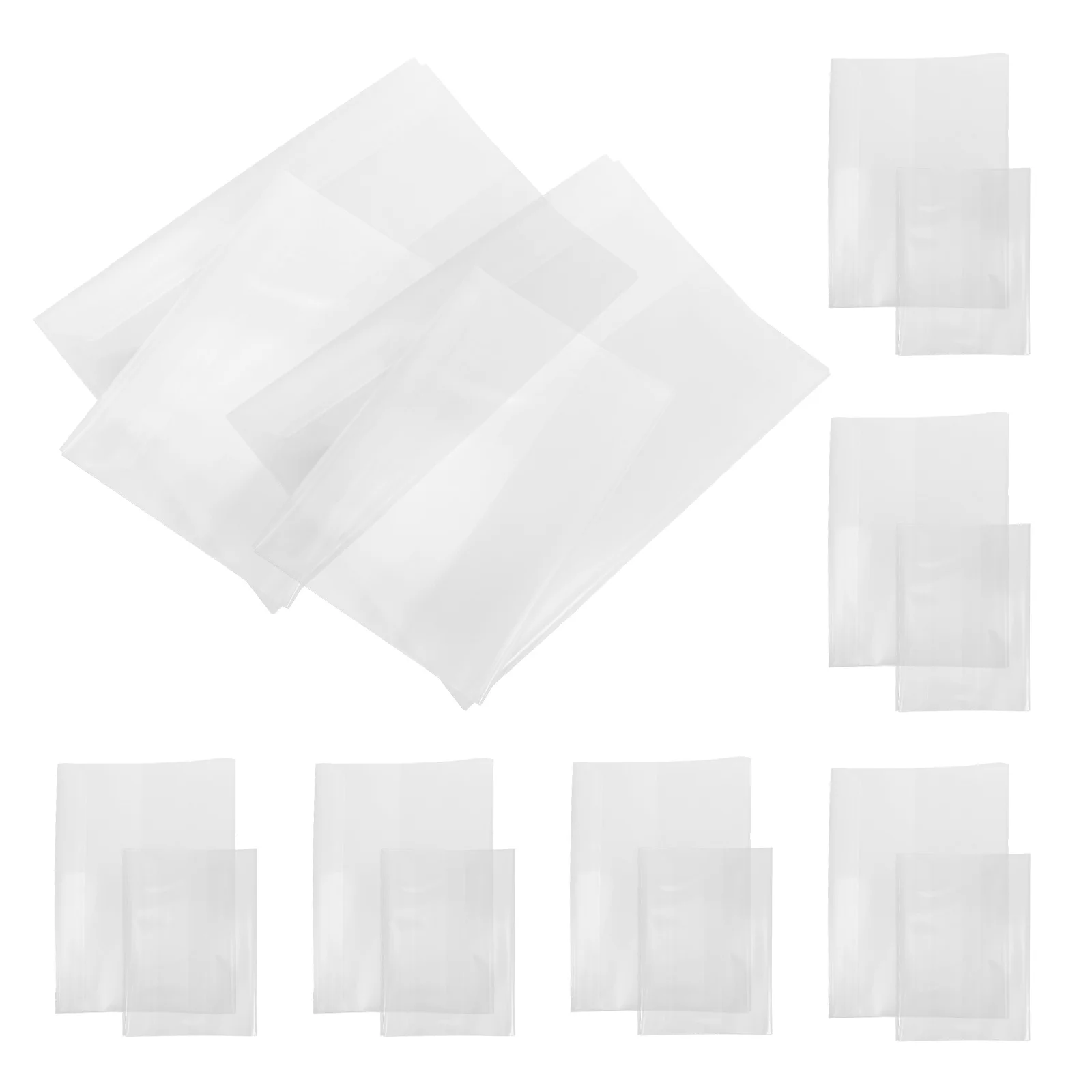 

20pcs Transparent Book Sleeve Protector For Hardcover Textbooks Scrapbook Notepad Reusable Anti Scratch Plastic