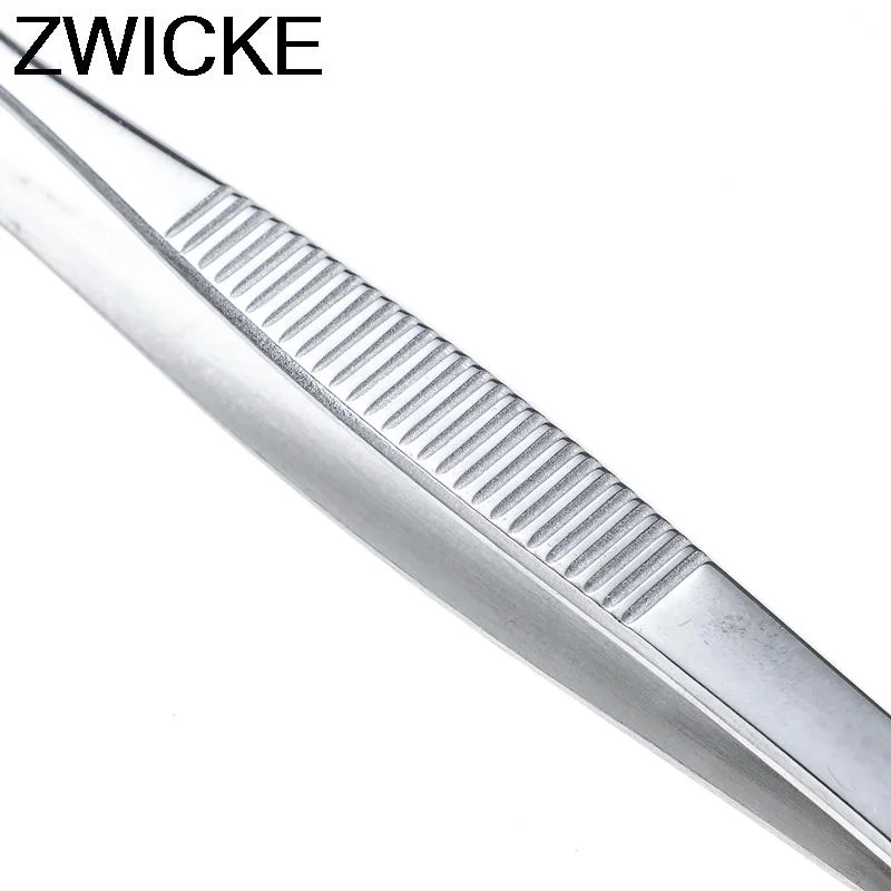 Stainless Steel 430 Anti-iodine Medical Tweezers Long Straight Forceps 12.5cm-30cm Straight Head Thicken Medical Tools