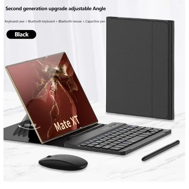 

Wireless Keyboard Magnetic Folding Flip Stand Leather Phone Case For Huawei Mate XT X5 X3 X2 Xs 2 With Keyboard Cover Pen Mouse