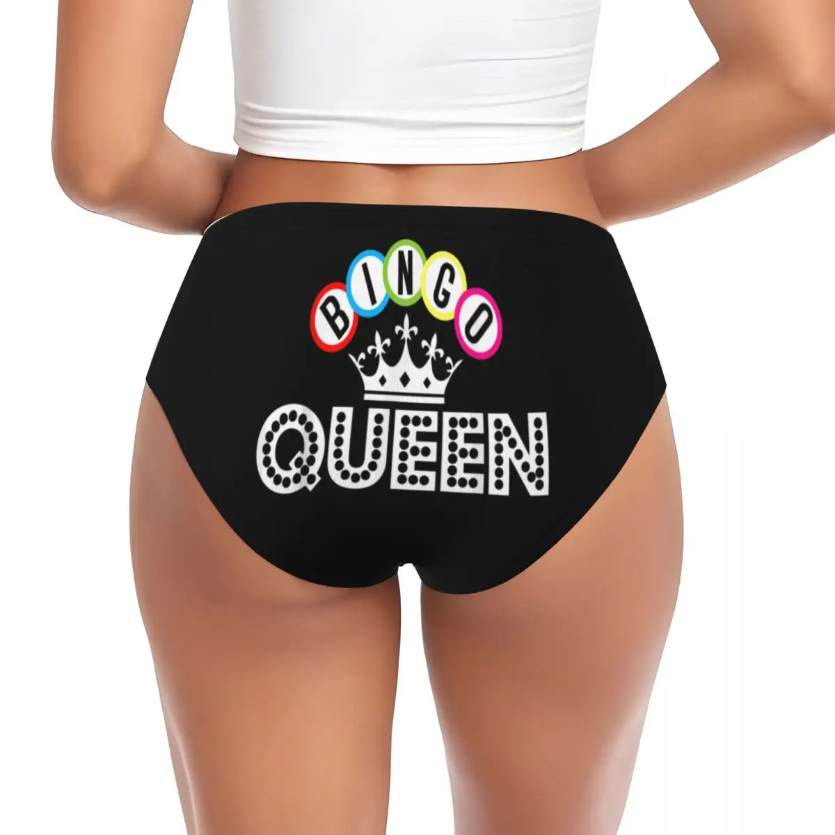 Custom Womens Hot Game Bingo Brief Panties Female Stretch Underwear Underpants