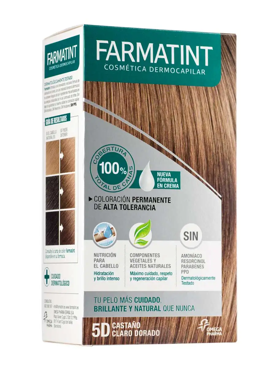 Farmatint 5d golden light chestnut 135 ml-gray hair cover and care for hair