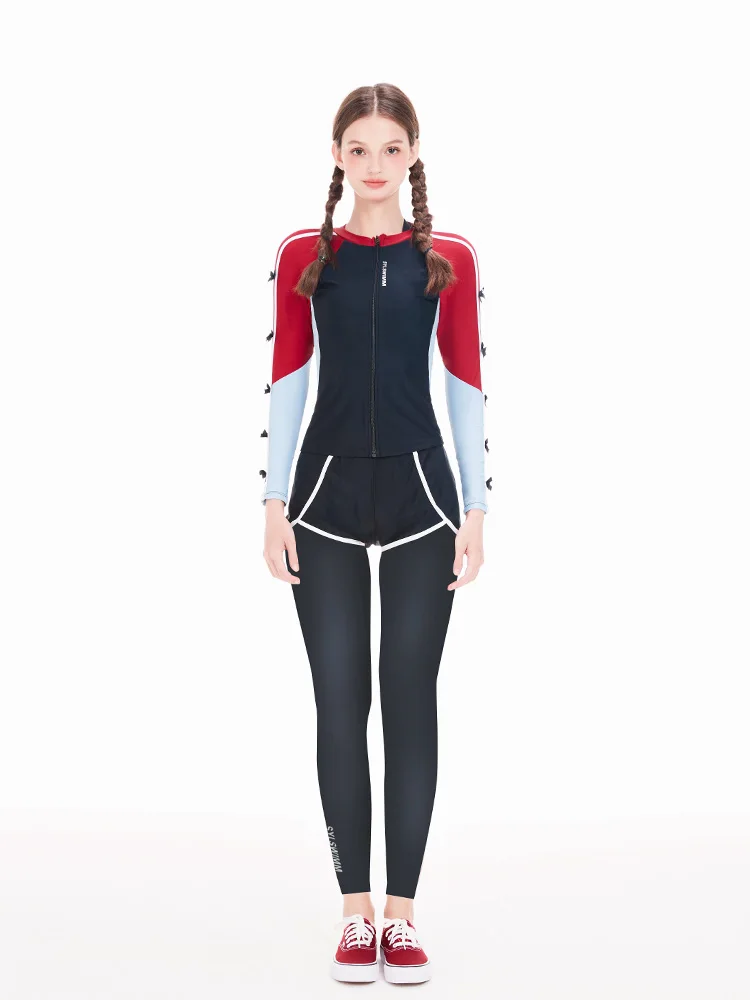 

Conservative Cover up Swimwear Women's 2026 New Sle Long Sve Long Pants Sports Swimsuit by Mask Brand Nylon Material