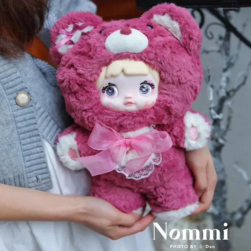 Autêntico nommi boa noite urso série 400% 35cm grande caixa cega na moda jogar boneca menina festival presente desktop ornamento coleção
