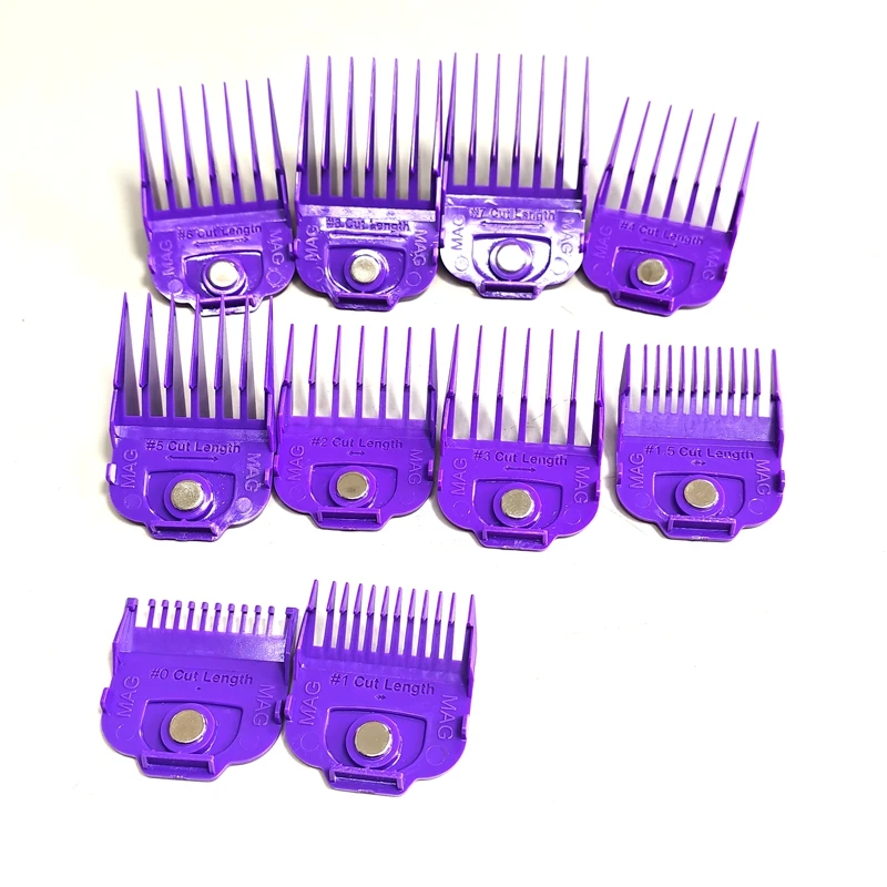For Andis Master Replacement Guards - 10-Piece Magnetic Clip-On Guide Comb Set - For Master, MBA, MC-2, ML, PM-1, PM-4, PM-5