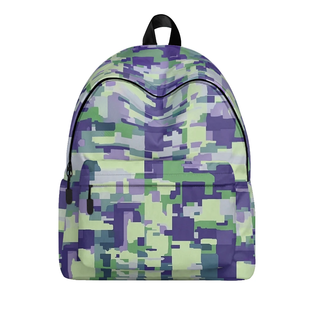 

Watercolor Pastel Camo Printed Backpack Pencil Bags Adjustable Straps Lightweight Durable School Bag Travel Daypack Teens Sets