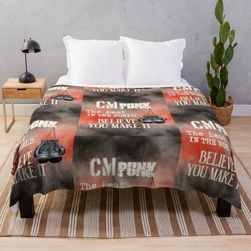 

Cm Punk Throw Blanket for winter Bed covers Plush Decorative Beds Blankets