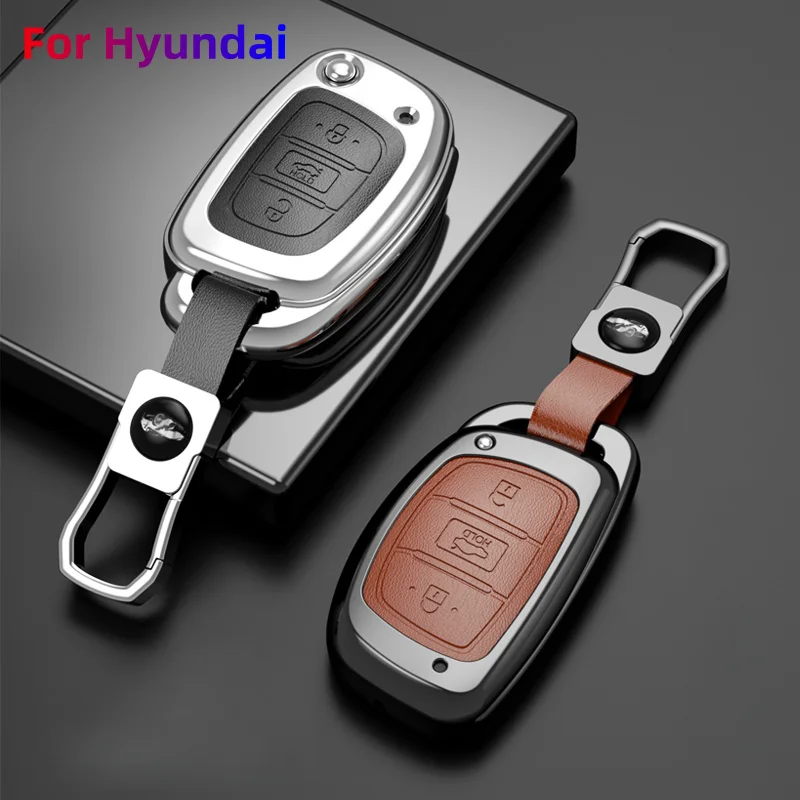 

Car Key Cover Zinc Alloy Keycase For Hyundai Elantra Tucson i40 i30 i20 i10 iX35 iX45 Santa Fe Rena Sonata Creta Car Keychain