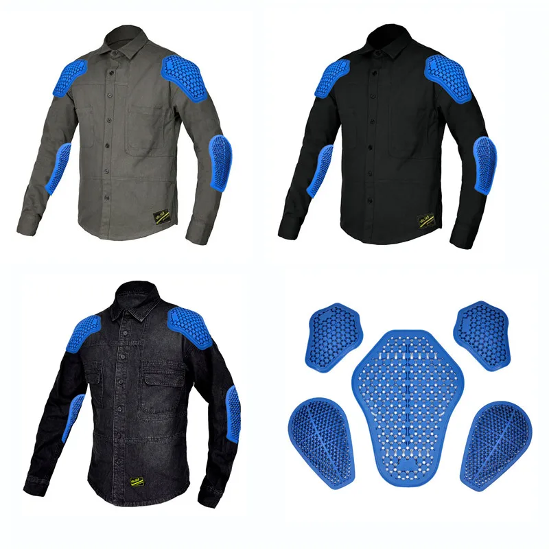 Motorcycle Jacket Jersay Racing Long Sleeve Jerseys Off-road Jacket Shirt Racing Suit Coat With Elbow Shoulder Back Protect