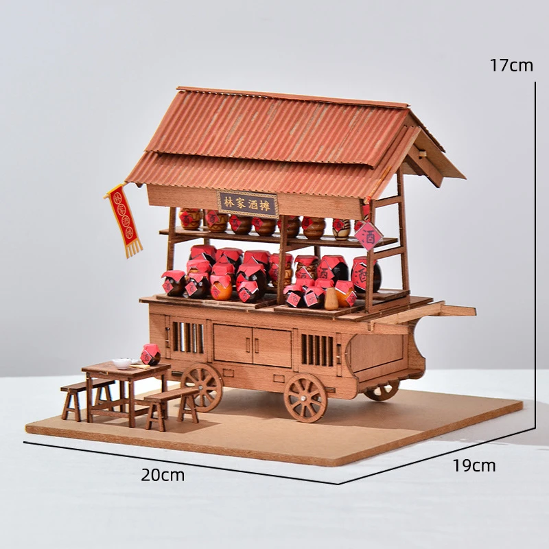 DIY Wooden Doll House Chinese Medicine Room Casa Miniature Building Kits Dollhouse With Furniture Roombox for Girls Gifts