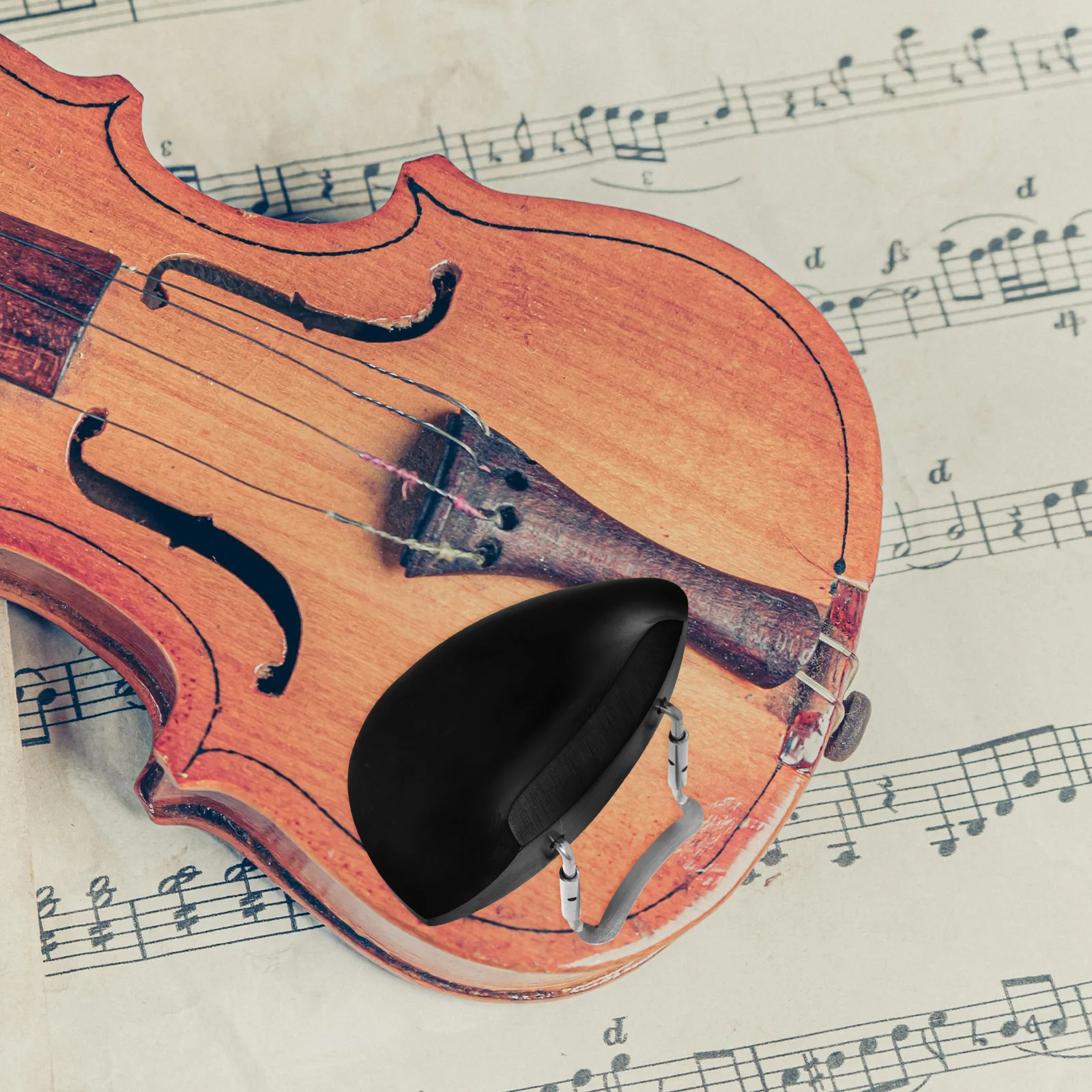 

Violin Chin Rest Black Wooden Fit For Violinists Ergonomic Design Easy Install Replacement Part Instrument Accessories