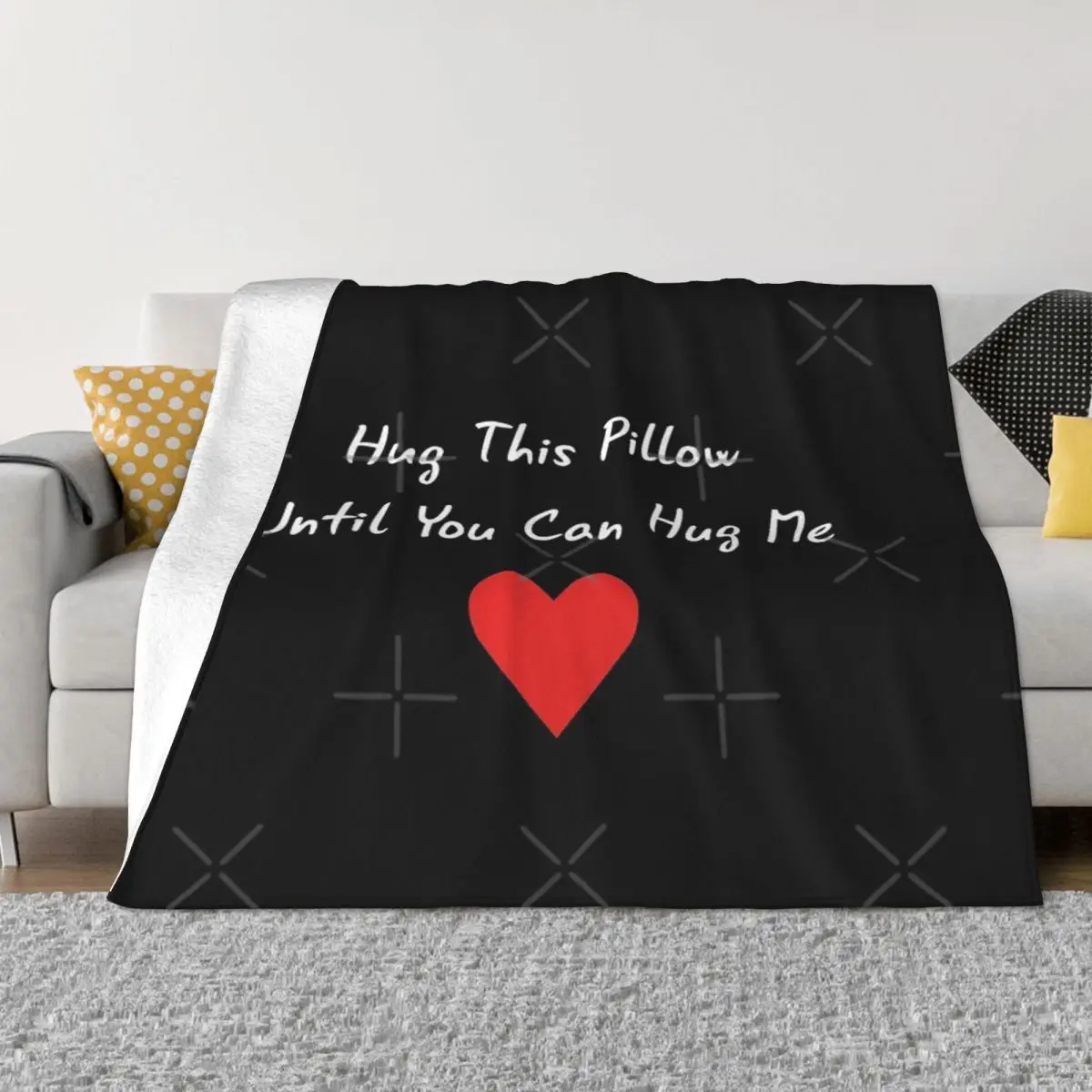 Long Distance Relationship Hug This Until Home Bedroom Winter Blankets Thin Wadding Blanket Throw Blanket