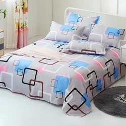 3PCS/Set Bed Sheets Pillowcase Sheet Set  Bed Cover Fitted Sheets for Bed Thick Breathable Bedroom Comfortable Brushed Sheets