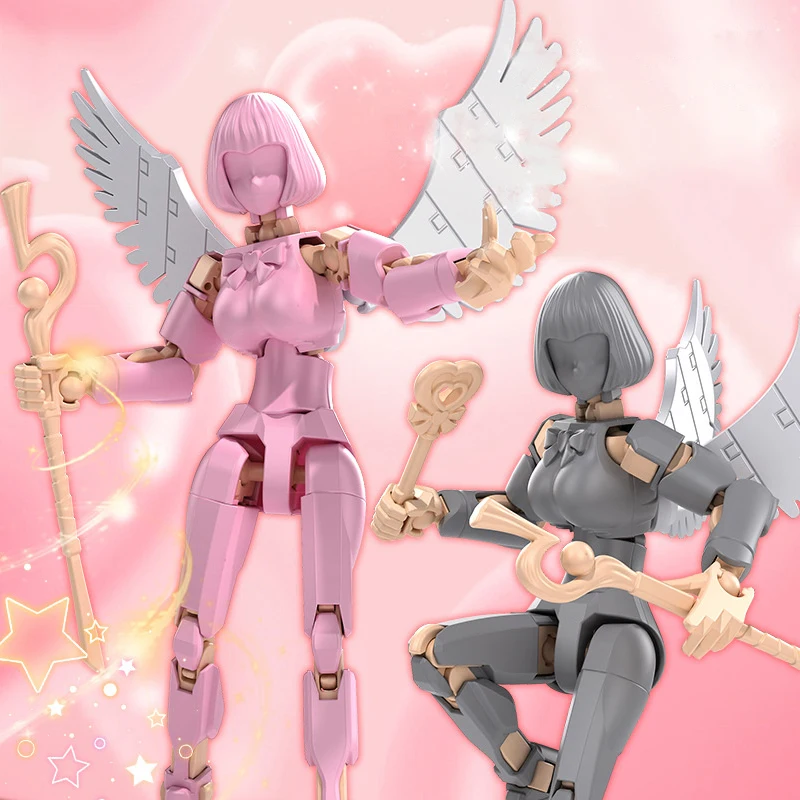 3D Print Movable Female Warrior Doll, Action Figure Puzzle DIY Creation, Kids Decorative Gift Idea