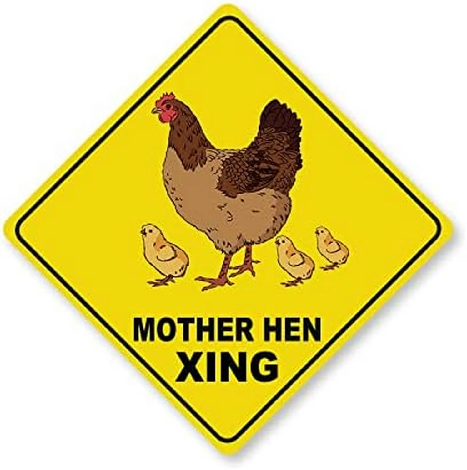 Animal Elephant Xing Crossing Metal Tin Road Signs Aluminum Reflective Black on Yellow Metal Sign Weatherproof for Outdoor Use