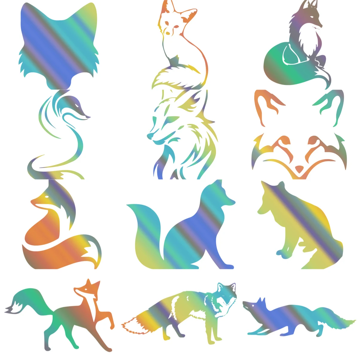 

Creative Fox Head Vinyl Decal Car Sticker Resistant Waterproof Auto Decors on Car Body Bumper Rear Window Laptop In Any Size