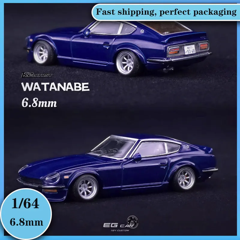 

1/64 Watanabe B2/B18/B5 6,8 мм Модель автомобиля Модифицированная ступица колеса (с тормозами) Подходит для статических моделей автомобилей 1:64 поставляется со суппортом