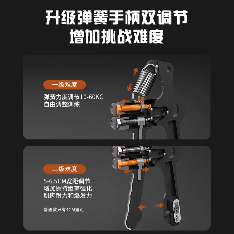 عد قبضة الرياضة مرونة عالية اليد المدرب اللياقة البدنية قابل للتعديل مقياس قبضة الربيع