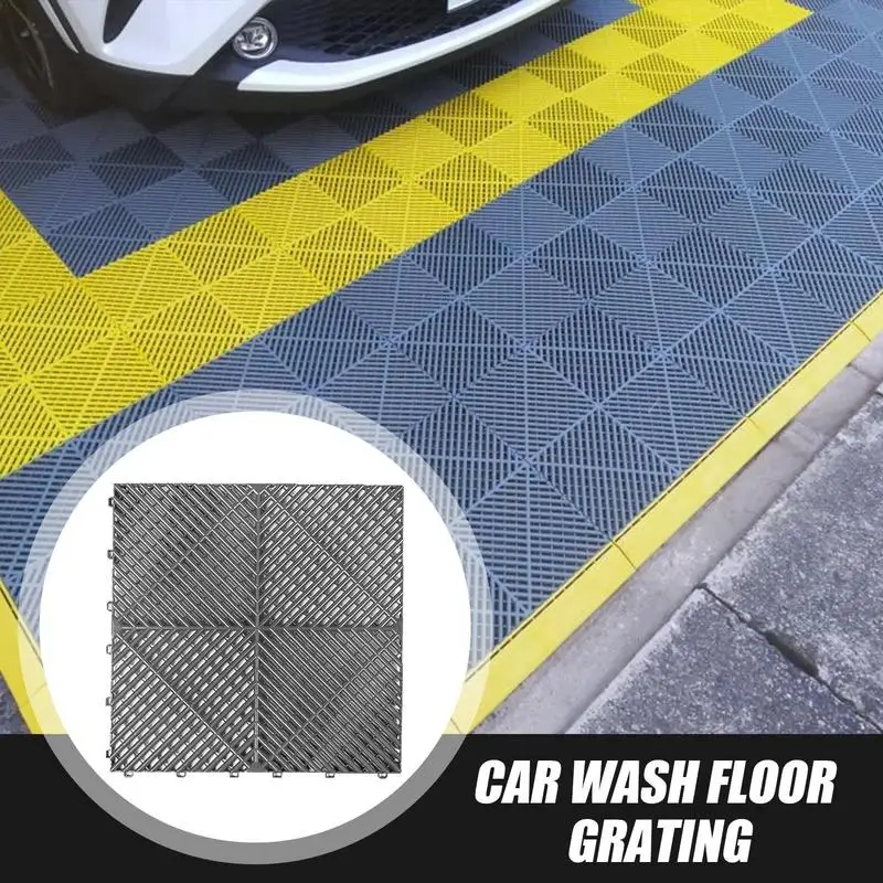 Car Wash Grill Floor Mat Outdoor Drain Cover Floor Grid Plate Car Washing Supplies For Floors Municipal Engineering 15.75X15.75X