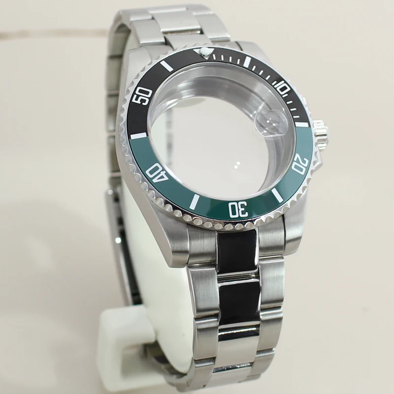 Modelo modificado para caixa de relógio masculino NH35 100m à prova d'água aço inoxidável 316L para mostrador de 28,5 mm