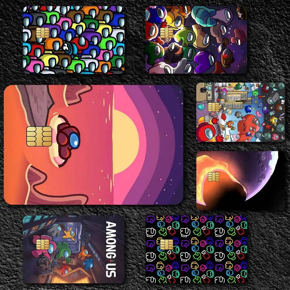 Game A-Among Us Credit Card Skin Stickers For Bank Card Bus Metro Card Sticker Waterproof Gift