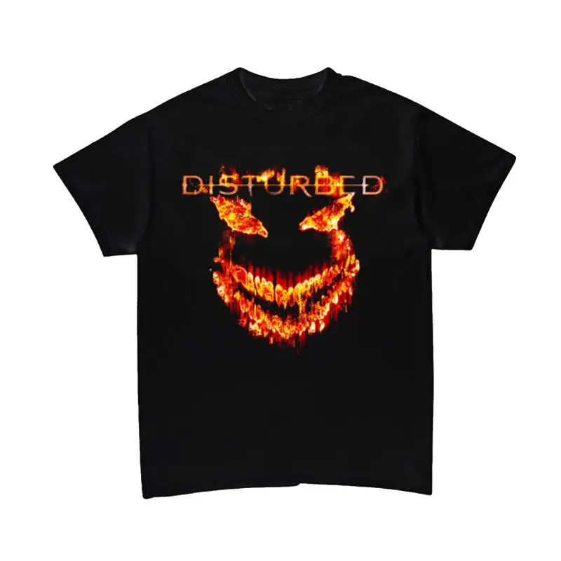 Disturbed Face Flame Fire T-Shirt