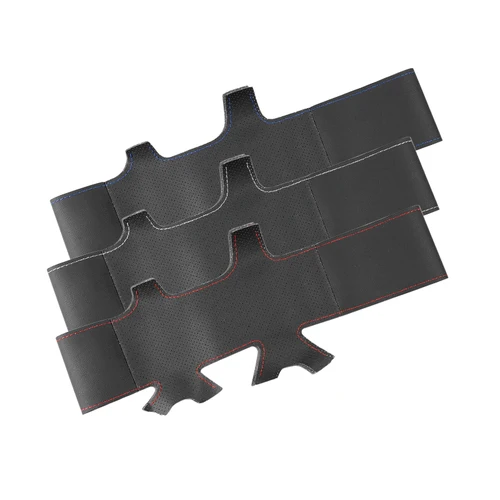 Imagen 2 del producto Funda de cuero perforada suave para VW Golf 4 MK4 1998-2004 Passat B5 1996-2005, cubierta de volante cosida a mano DIY, embellecedor de cuero