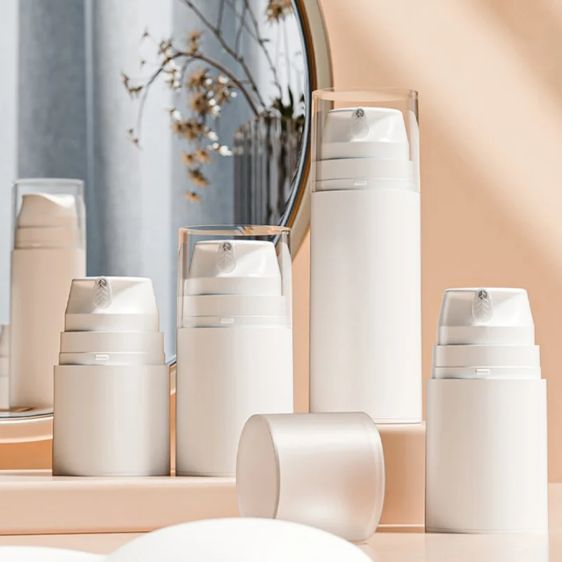 

1Pcs 30/50/100ml Portable Travel Empty Airless Pump Jar Cream Dispenser Refillable Leak Proof Cosmetic Bottle Storage Container