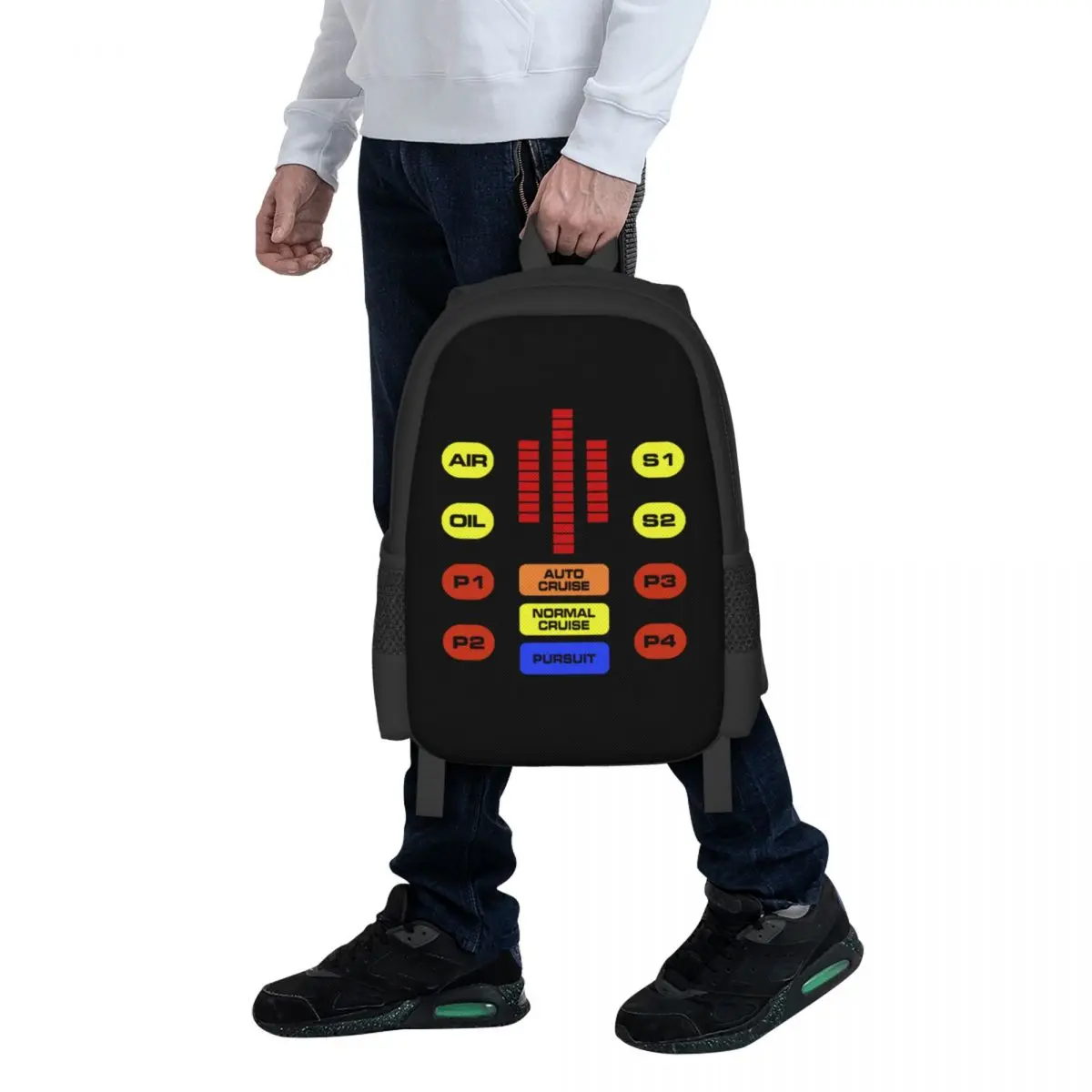 Kitt Voice Box Knight Rider Student Backpack School Bag Hiking Travel Daypack for Boys Girls Fashion Bookbag Shoulder Bags