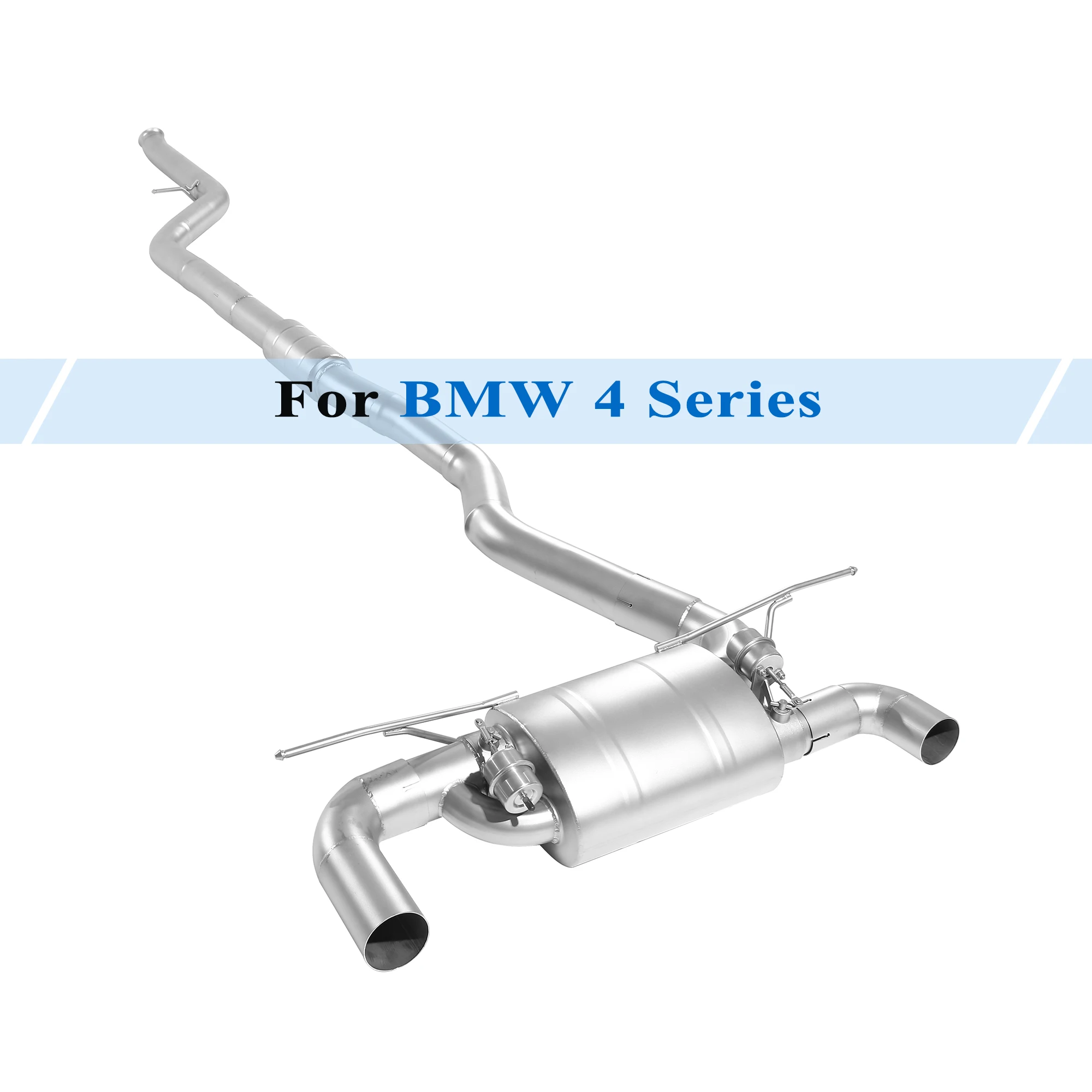 

Cat Back Exhaust System for 2014-2022 BMW 4 Series 2.0T Performance Muffler with Electric Vacuum Valve Remote Control Cutout