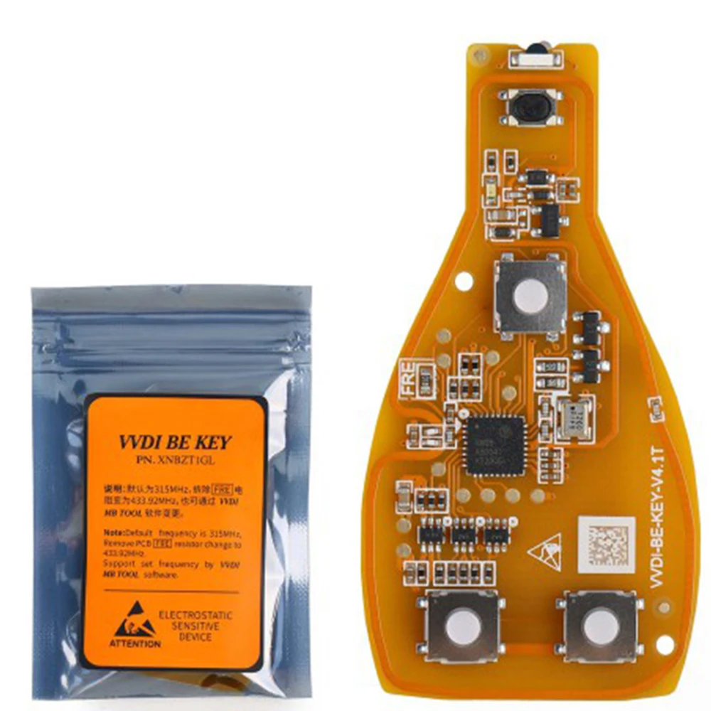 Xhorse 3/4 botones VVDI BE Key Pro V4.1 PCB Chip de llave remota de coche versión mejorada inteligente 315MHz/433MHz