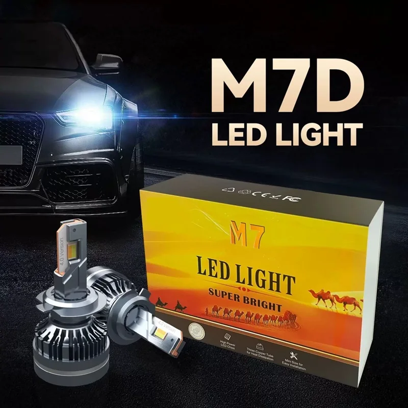 

Светодиодные лампы H11 H7 9005 HB3 9006 HB4 9012 H7 Светодиодные фары 6000K 4300K 3000K Трехцветное переключение температуры Передние фары