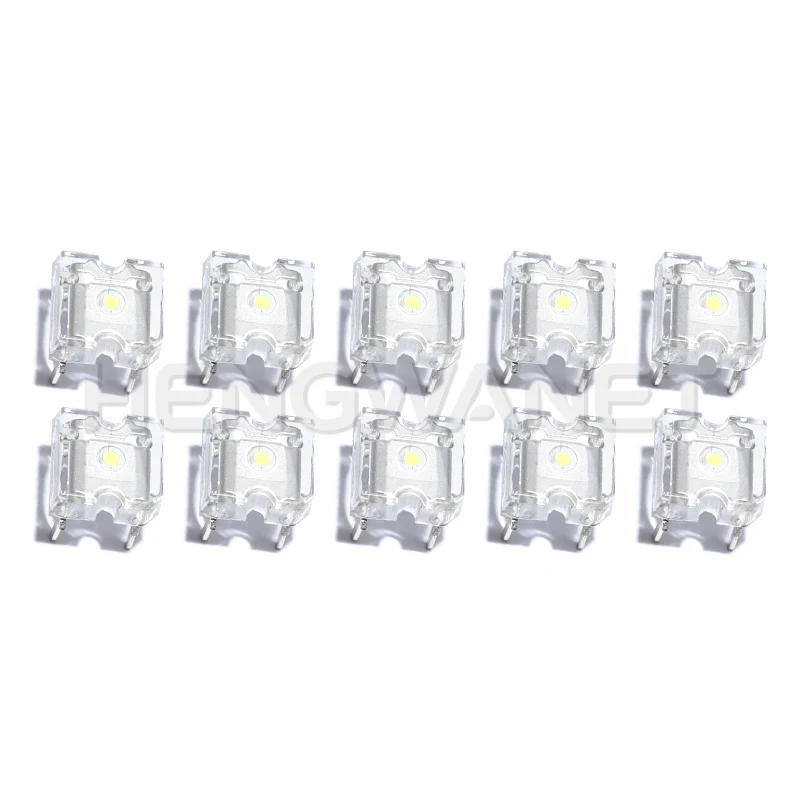 10PCS Flat Top Piranha LED White Red Blue Green Yellow Amber Clear LED Diode Light Emitting Diode 4-pins Diodes Brightness