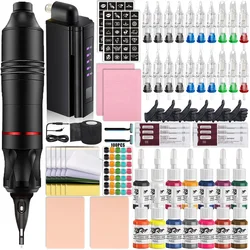 Wireless Tattoo Pen Machine Kit Rotary Tattoo Pen Set With Wireless Tattoo Power Supply Tattoo Beginner and Artist Tattoo Kit