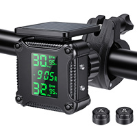 WSDCAM Motorcycle TPMS Tire Pressure Monitor IPX67 Waterproof Motorbike Tyre Pressure LCD Display External Sensors Tire Pressure